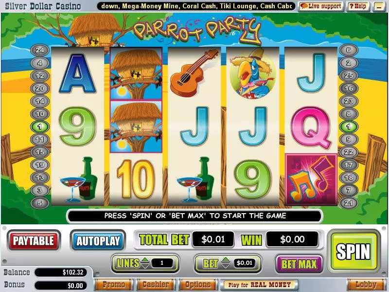 Parrot Party Slots WGS Technology Free Spins