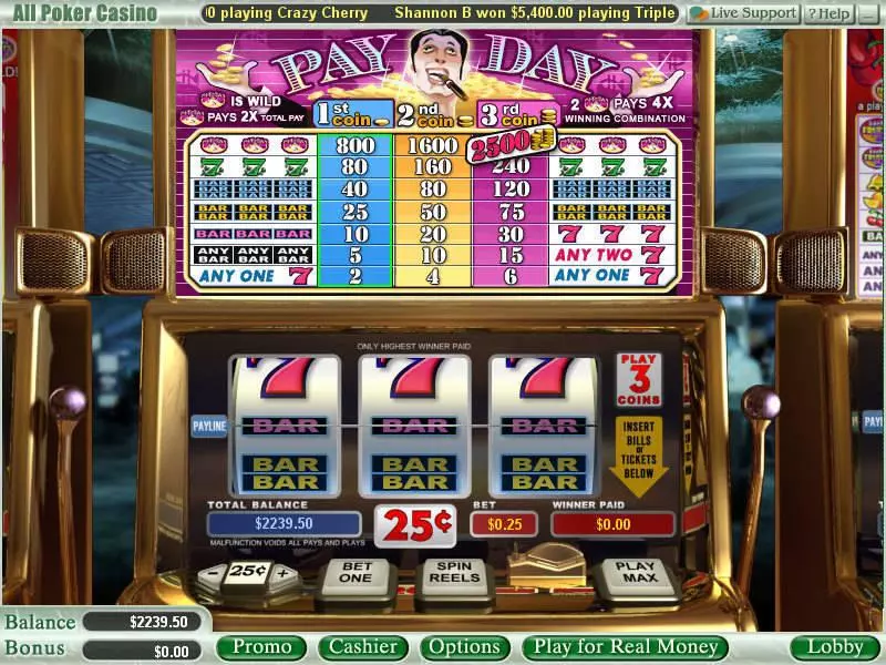 Pay Day Slots WGS Technology 