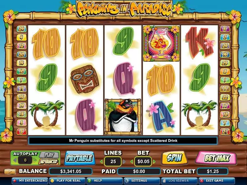 Penguins in Paradise Slots CryptoLogic Free Spins