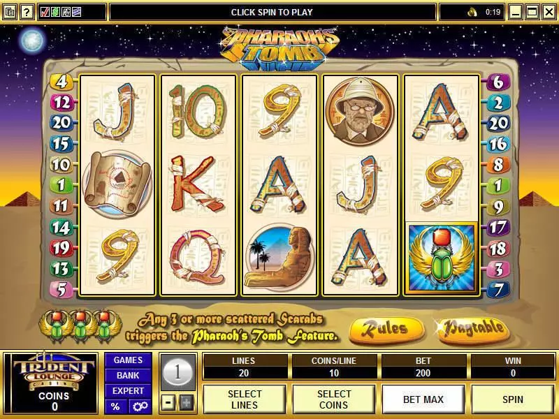 Pharaoh's Tomb Slots Microgaming Second Screen Game