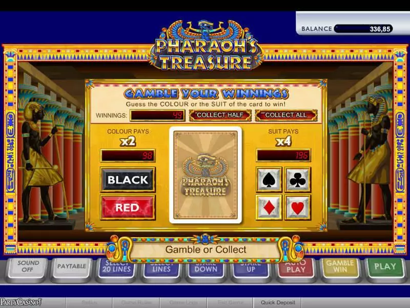 Pharaoh's Treasure Slots bwin.party Free Spins