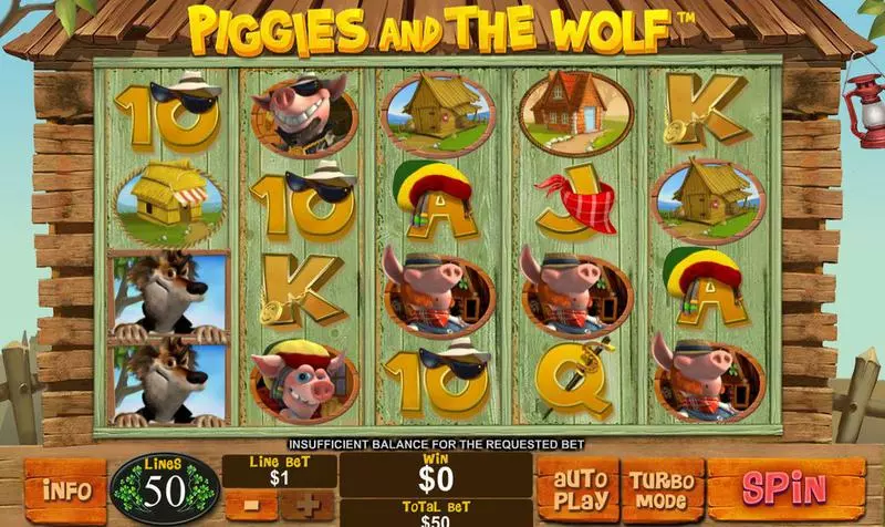 Piggies and the Wolf Slots PlayTech Free Spins