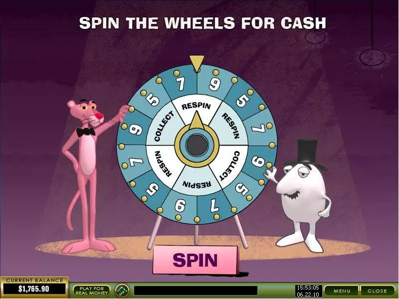 Pink Panther Slots PlayTech Jackpot bonus game