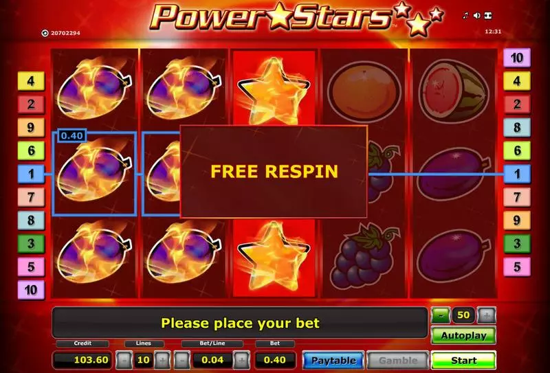 Power Stars Slots Novomatic On Reel Game