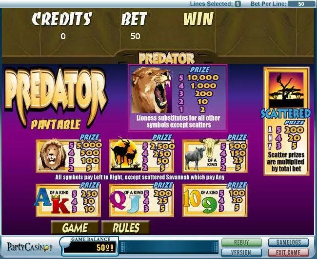 Predator Slots bwin.party Second Screen Game
