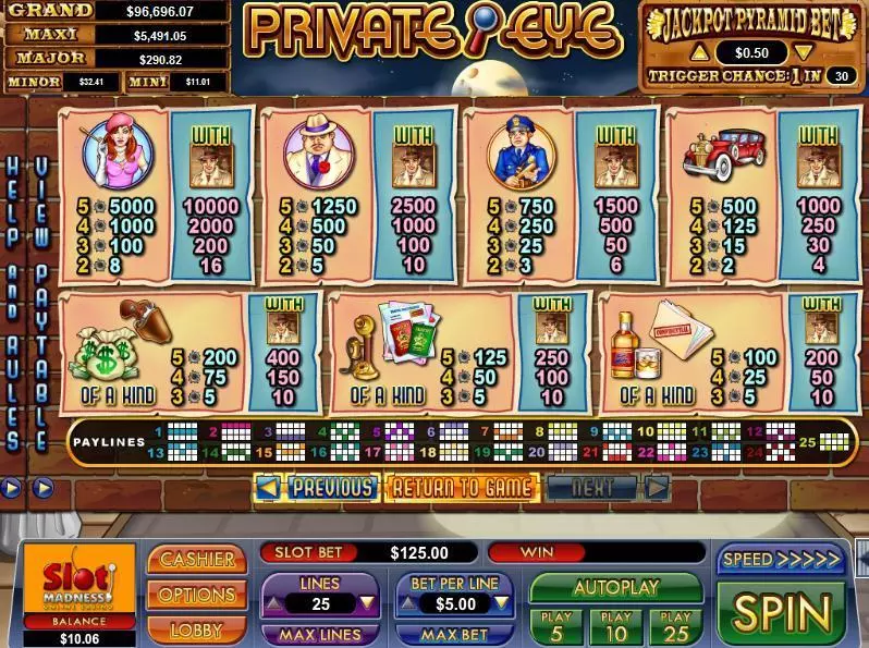 Private Eye Slots NuWorks Second Screen Game