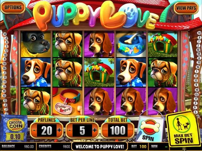 Puppy Love Slots BetSoft Second Screen Game