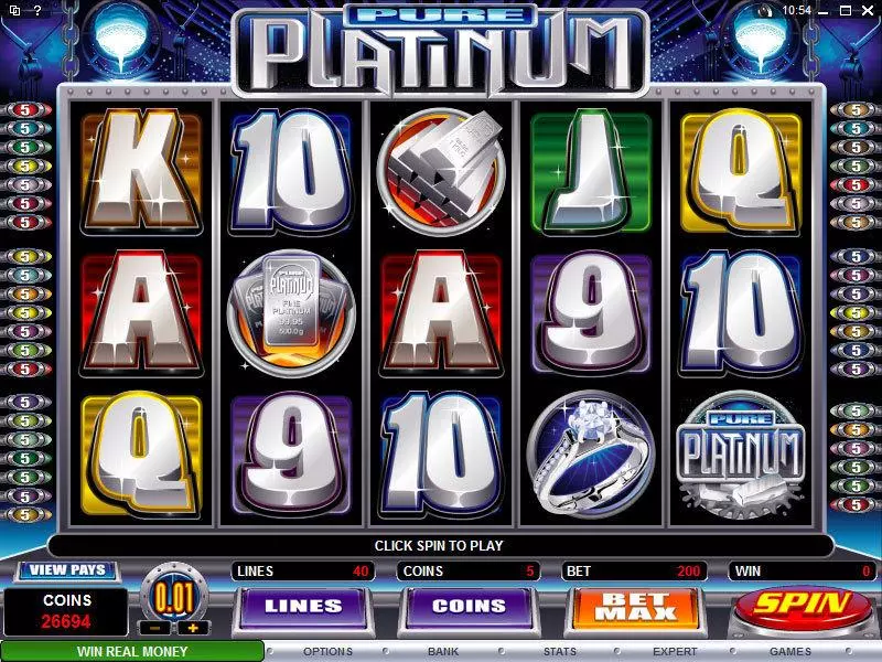 Pure Platinum Slots Microgaming Free Spins