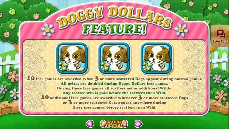 Purrfect Pets Slots RTG Free Spins