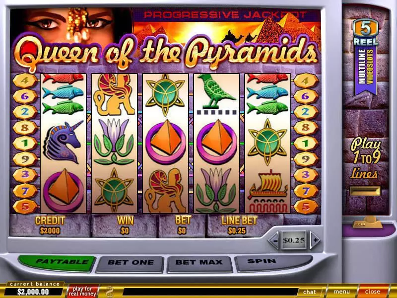 Queen of Pyramids Slots PlayTech Free Spins