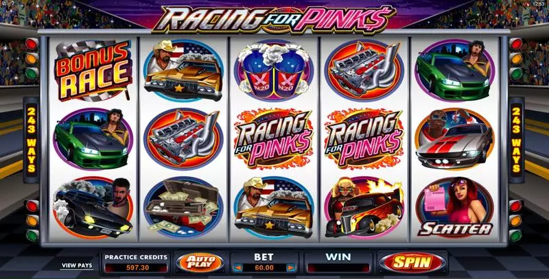 Racing For Pinks Slots Microgaming Free Spins