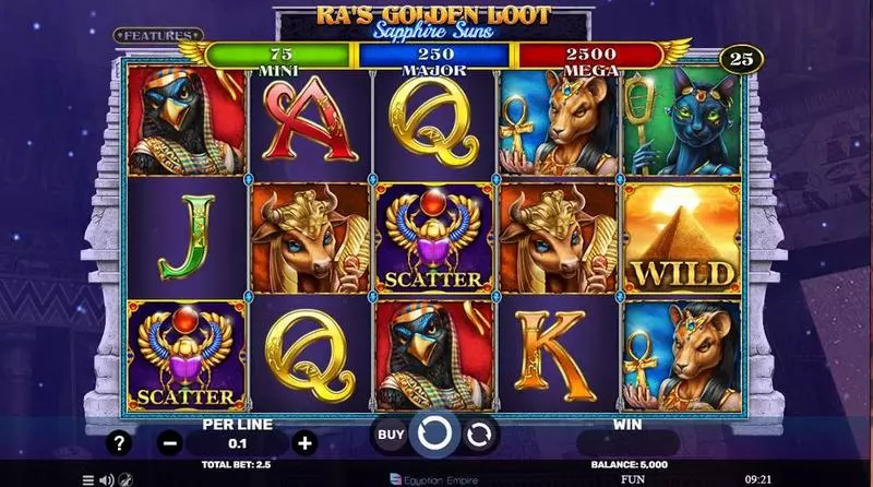 Ra’s Golden Loot – Sapphire Suns Slots Spinomenal Hold and Win