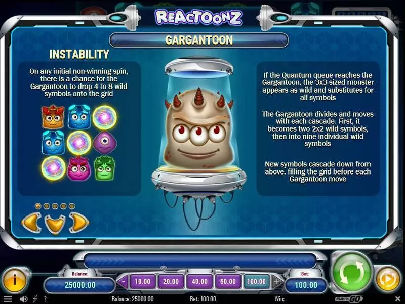 Reactoonz Slots Play'n GO Wild Pattern