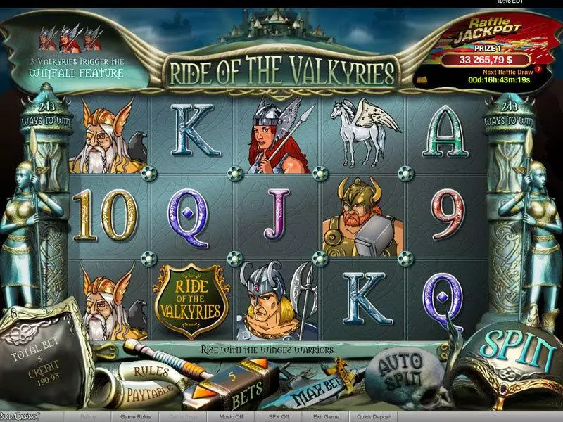 Ride of the Valkyries Raffle Slots bwin.party Free Spins