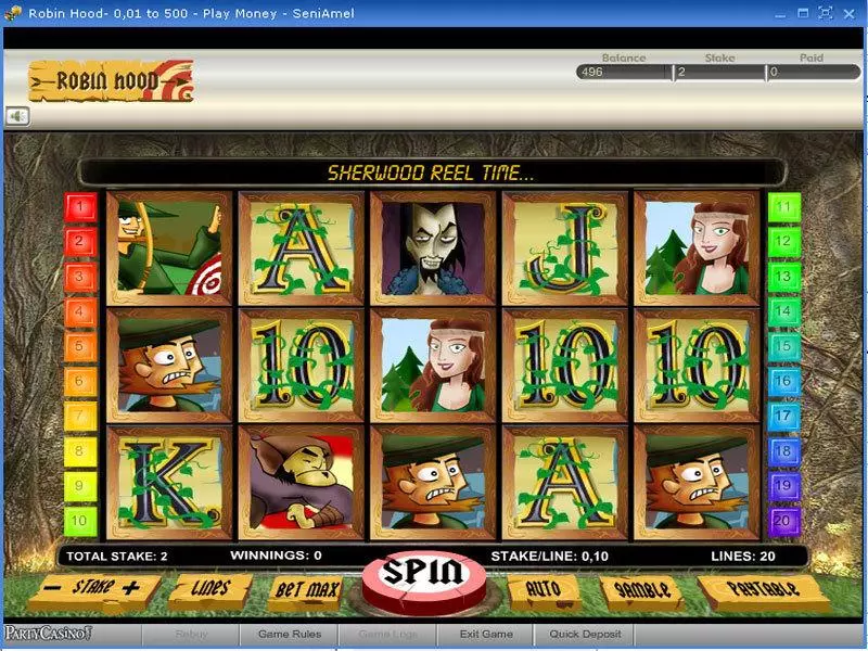 Robin Hood Slots bwin.party Free Spins