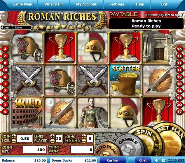Roman Riches Slots Leap Frog Free Spins