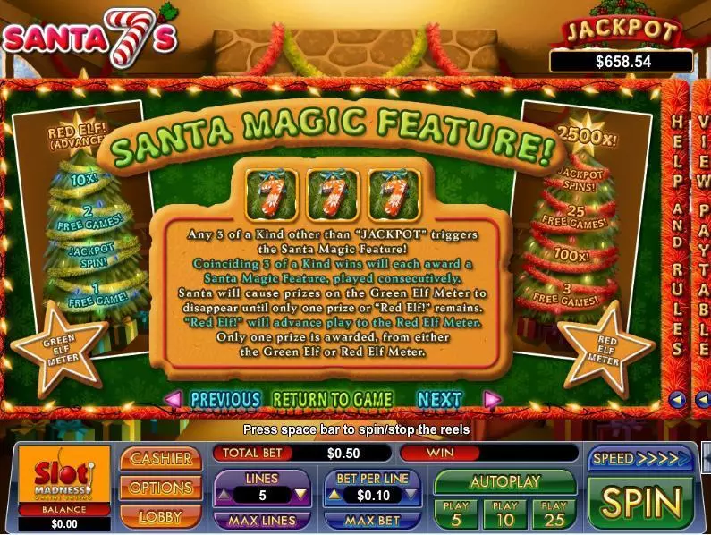 Santa 7's Slots NuWorks Free Spins