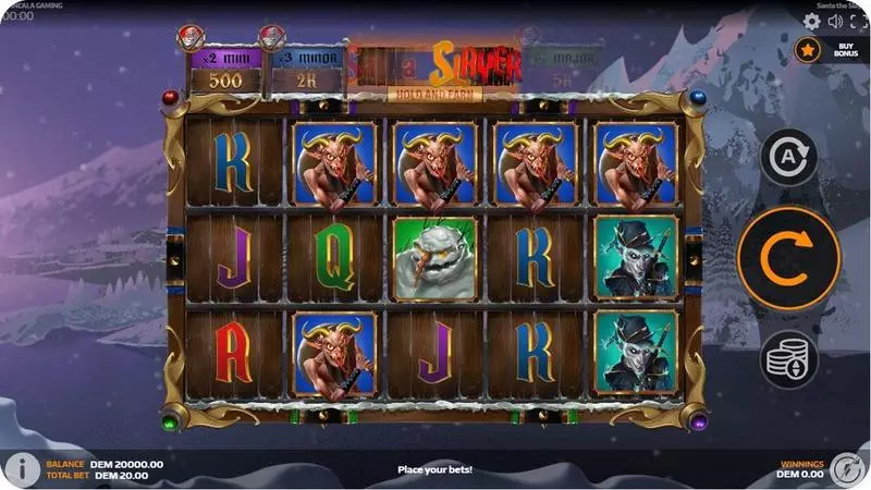 Santa the Slayer Slots Mancala Gaming Jackpot bonus game