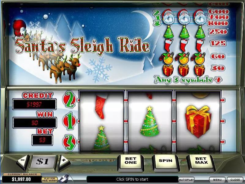 Santa's Sleigh Ride Slots PlayTech 