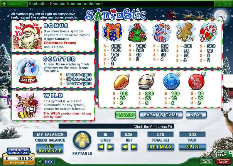 SantaStic Slots 888 Free Spins