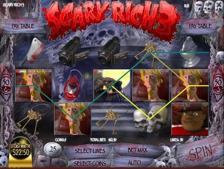 Scary Rich 3 Slots Rival Free Spins