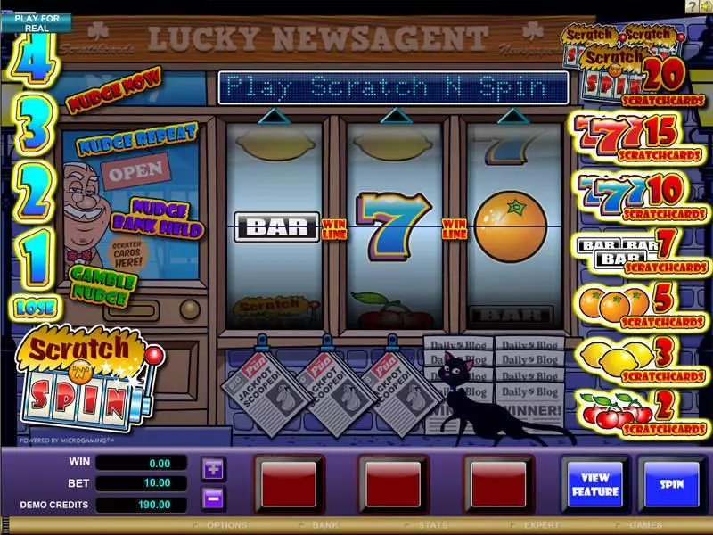 Scratch n Spin Slots Microgaming Second Screen Game