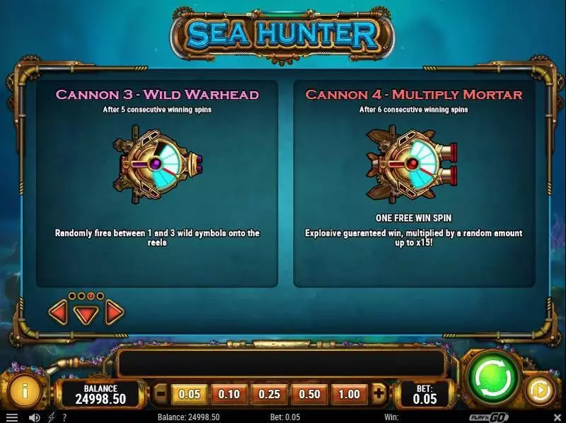 Sea Hunter Slots Play'n GO Bonus Meters