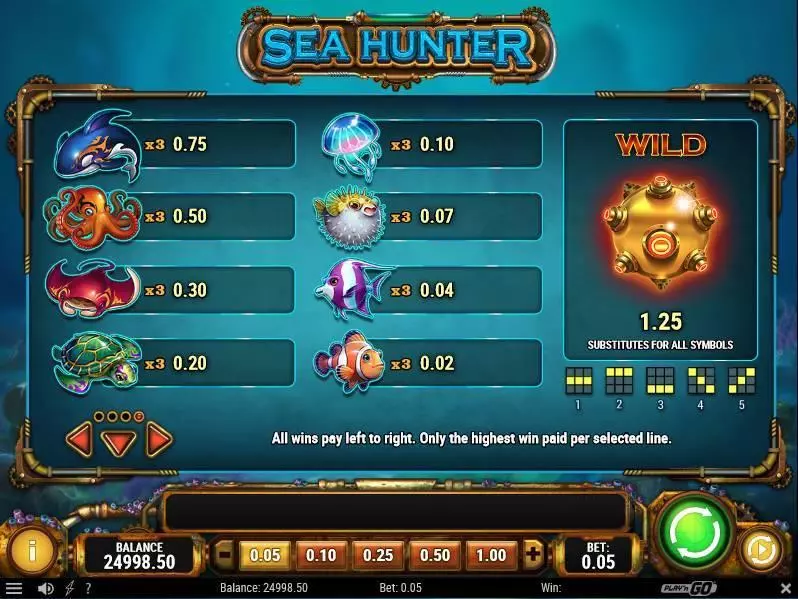 Sea Hunter Slots Play'n GO Bonus Meters