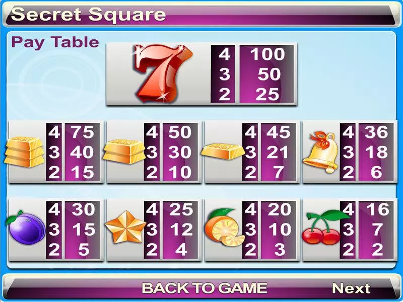 Secret Square Slots Byworth Second Screen Game