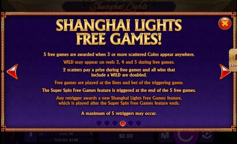 Shanghai Lights Slots RTG Free Spins