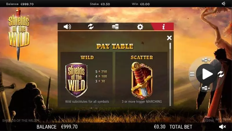 Shields of the Wild  Slots NextGen Gaming On Reel Game