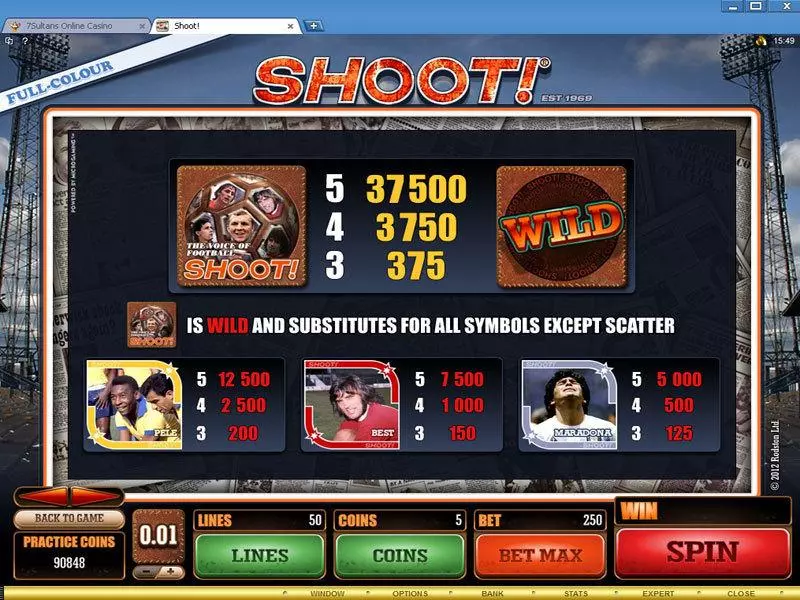 Shoot! Slots Microgaming Free Spins