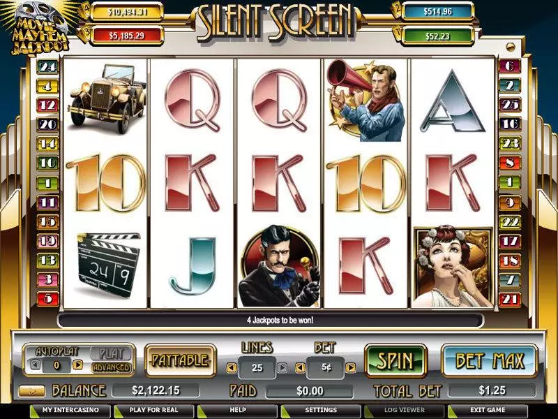 Silent Screen Slots CryptoLogic Free Spins