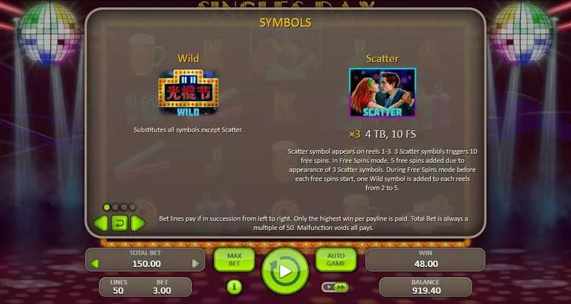 Singles Day Slots Booongo Free Spins
