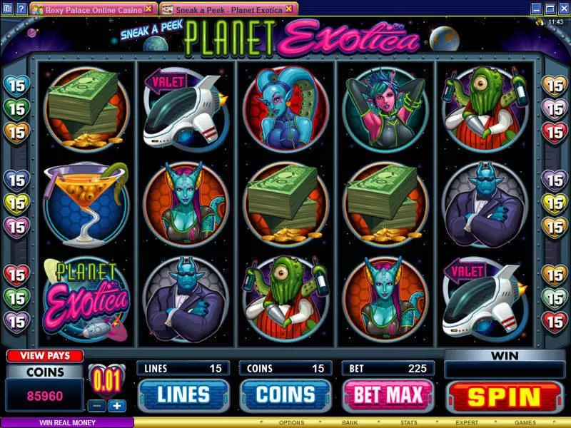 Sneak a Peek - Planet Exotica Slots Microgaming Free Spins