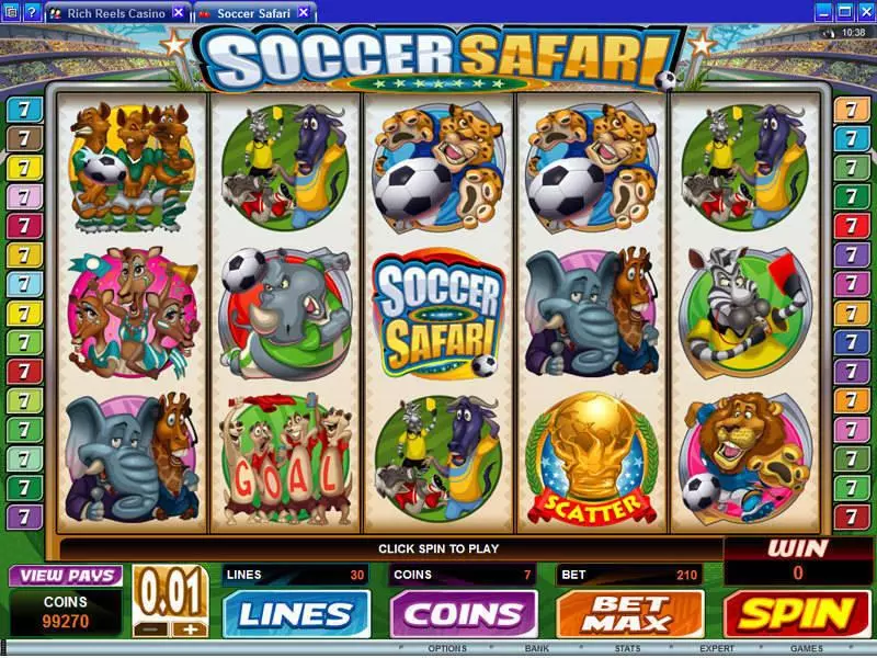 Soccer Safari Slots Microgaming Free Spins