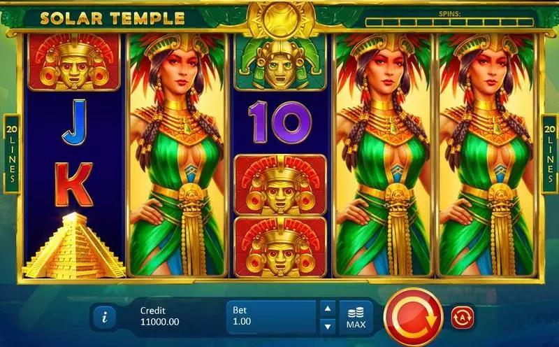 Solar Temple Slots Playson Free Spins