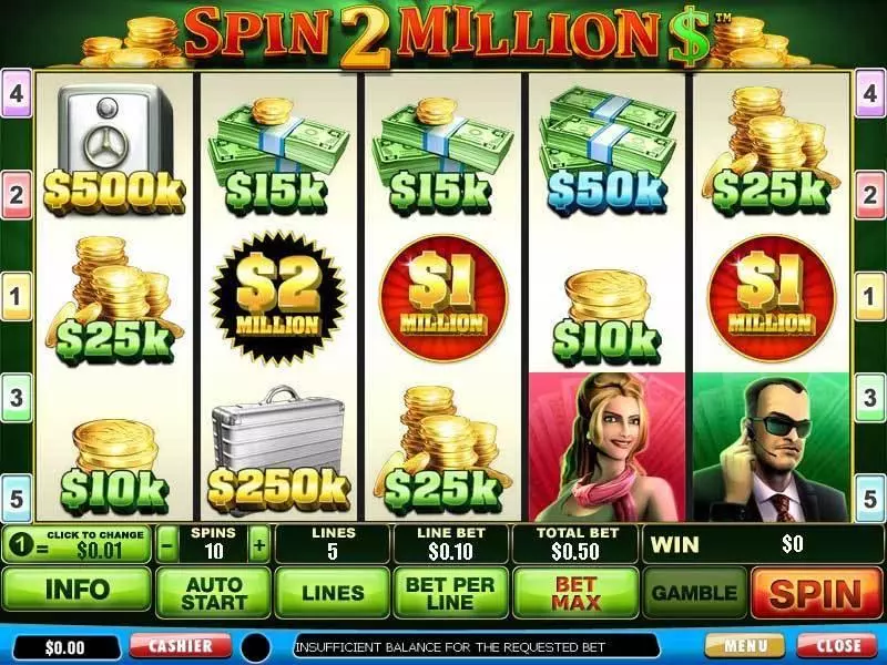 Spin 2 Million Slots PlayTech Second Screen Game