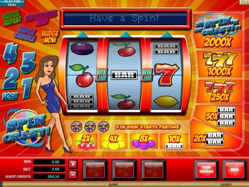 Spin Crazy Slots Microgaming Second Screen Game