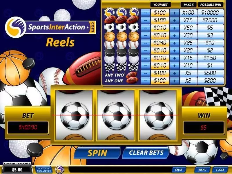 Sports InterAction Reels Slots PlayTech 