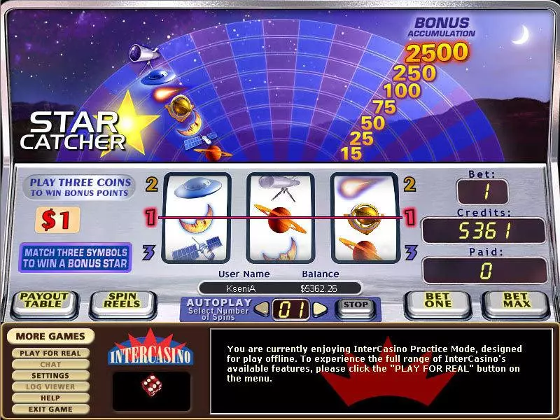 Star Catcher Slots CryptoLogic Second Screen Game