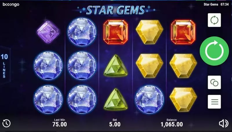 Star Gems Slots Booongo Re-Spin