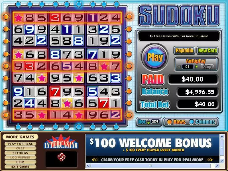 Sudoku Slots CryptoLogic Free Spins