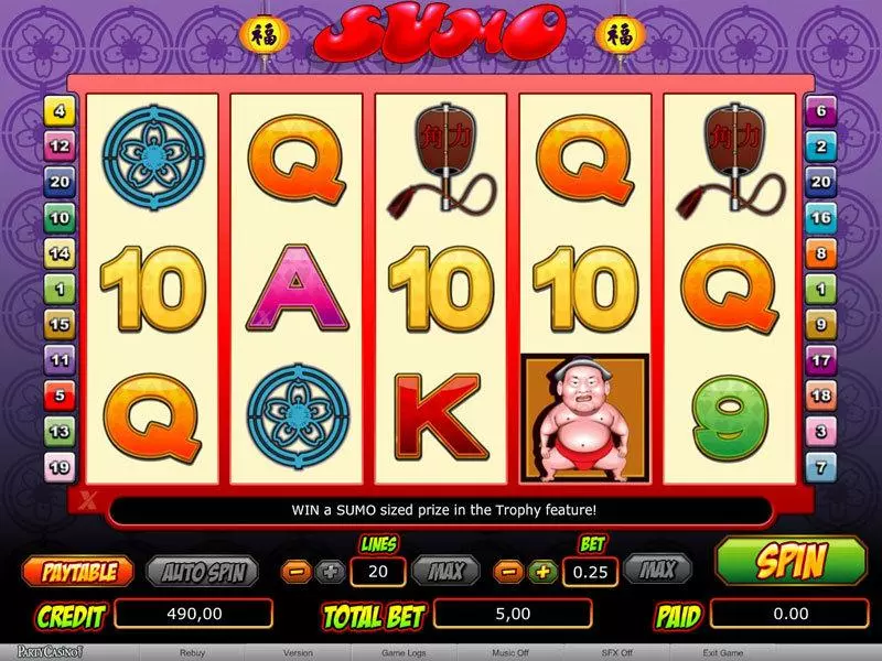 Sumo Slots bwin.party Second Screen Game
