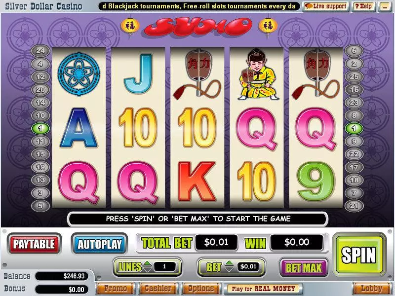 Sumo Slots WGS Technology Second Screen Game