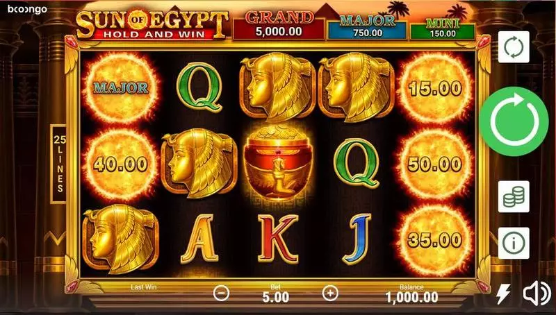 Sun Of Egypt Slots Booongo Free Spins