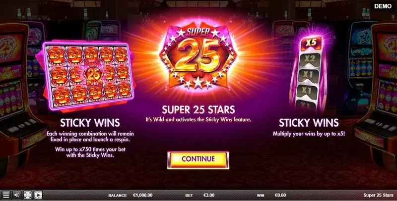 Super 25 Stars Slots Red Rake Gaming Sticky Wins