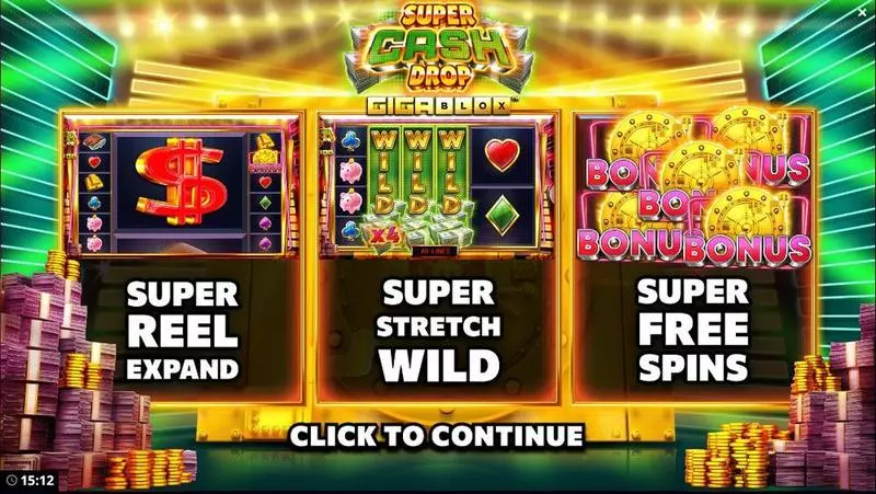 Super Cash Drop Gigablox Slots Bang Bang Games Expanding Reels