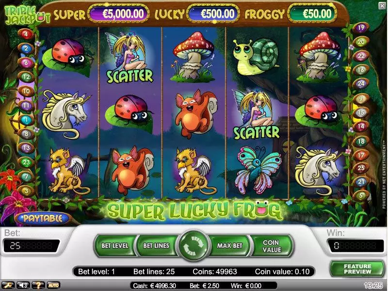 Super Lucky Frog Slots NetEnt Free Spins