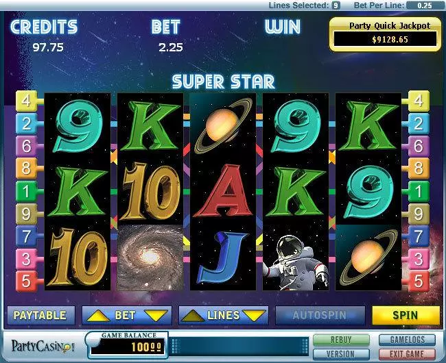 Super Star Slots bwin.party Jackpot bonus game